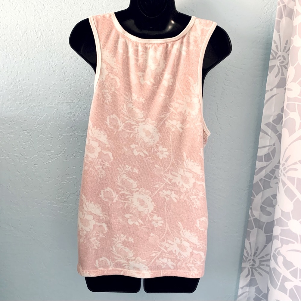 Lucky Brand Pink & White Floral Tank Top Size XL - Picture 8 of 12